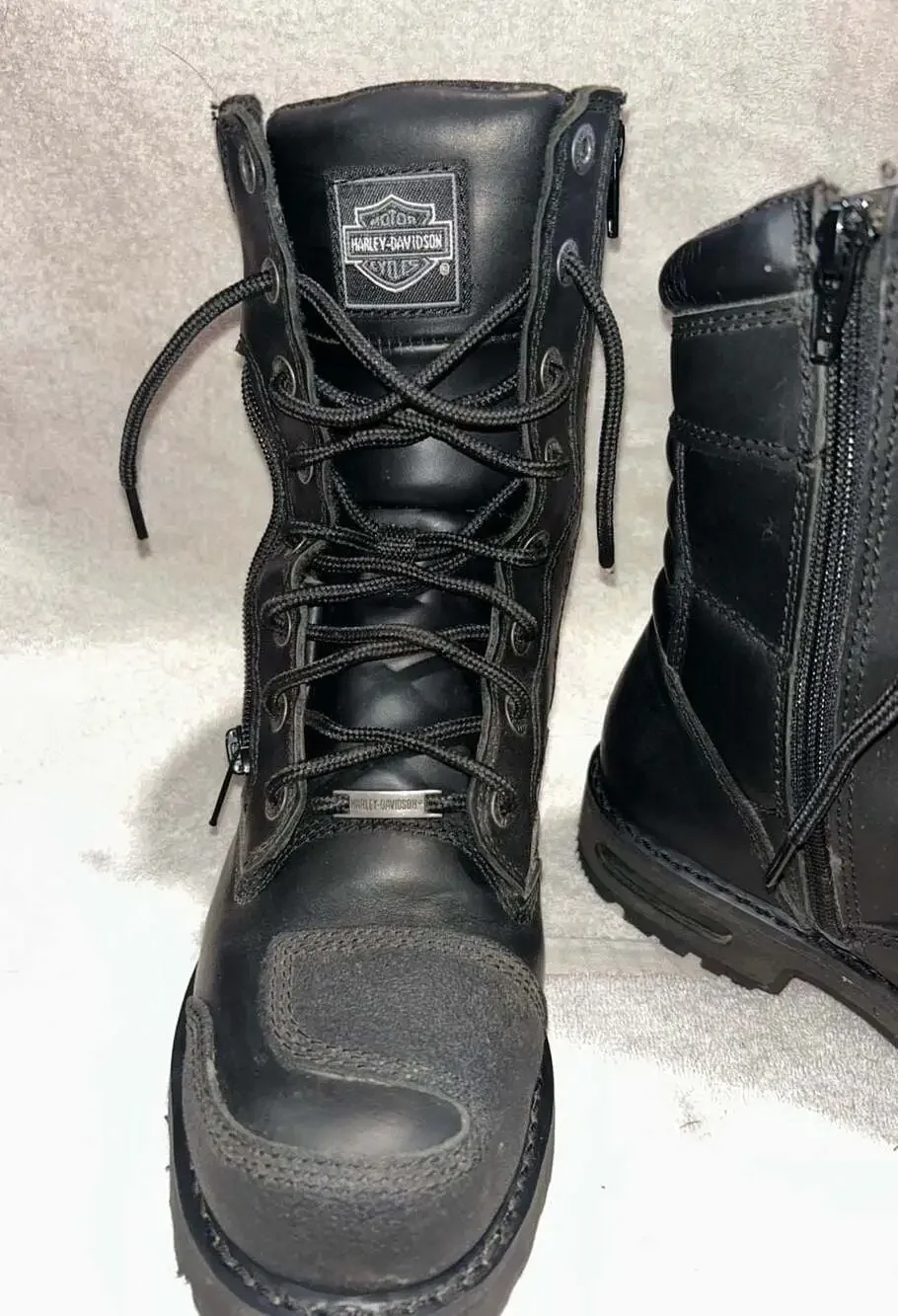 Harley-Davidson Men's Riddick Black Leather Motorcycle Boots Size 9M D98308